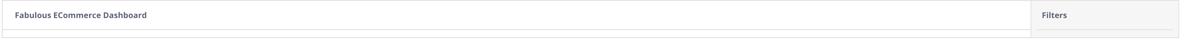 Empty Sample ECommerce Dashboard